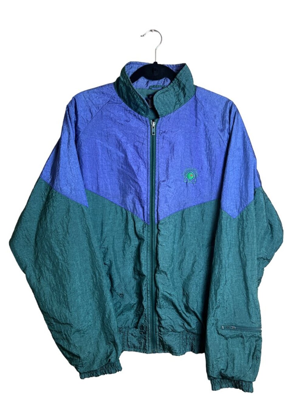 Vintage Duckster ProGroup‎ Windbreaker Teal Purple 90s Large